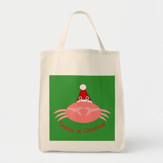 Weihnachts-Crab Tote-Tasche Tragetasche (Vorne)