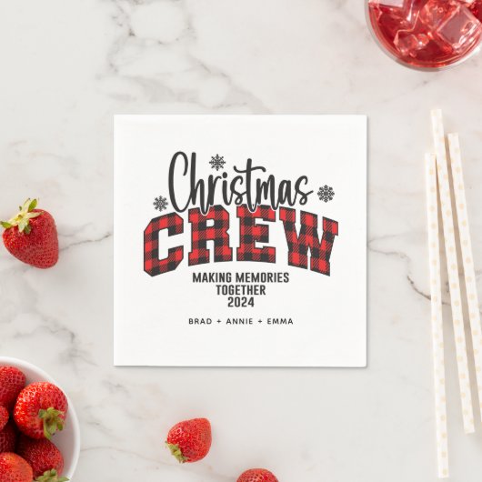Weihnachts-Crew 2024 Serviette (Beispiel)