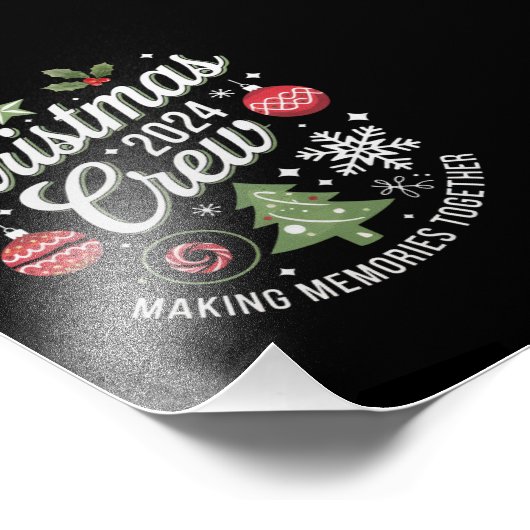 Weihnachts-Crew 2024Familie Matching Weihnachts-Pa Fotodruck (Ecke)