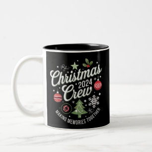 Weihnachts-Crew 2024Familie Matching Weihnachts-Pa Zweifarbige Tasse