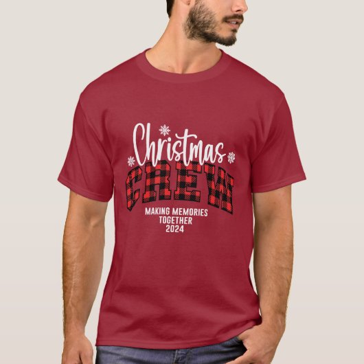 Weihnachts-Crew Erinnerungen 2024 T-Shirt (Vorderseite)