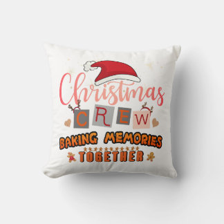 Weihnachts-Crew Erinnerungen zusammenbacken Kissen