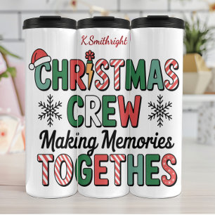 Weihnachts-Crew Erinnerungen zusammenbauen Thermosbecher