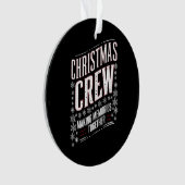 Weihnachts-Crew-Familie Matching Xmas Squad Ornament (Vorderseite)
