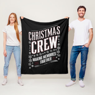 Weihnachts-Crew Familie passende Xmas-Mannschaft Fleecedecke