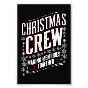 Weihnachts-Crew Familie passende Xmas-Mannschaft Fotodruck