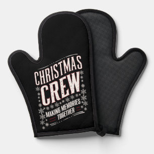 Weihnachts-Crew Familie passende Xmas-Mannschaft Ofenhandschuh