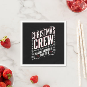 Weihnachts-Crew Familie passende Xmas-Mannschaft Serviette