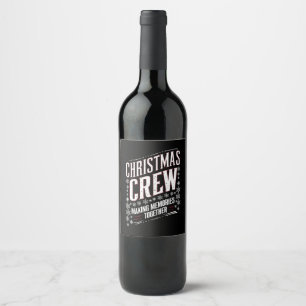 Weihnachts-Crew Familie passende Xmas-Mannschaft Weinetikett
