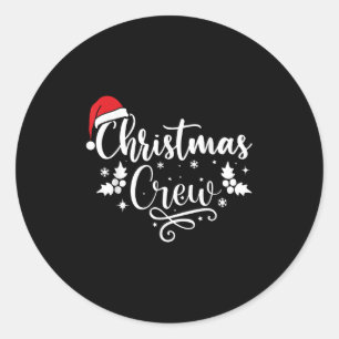 Weihnachts-Crew Familiengruppe Matching Christmas Runder Aufkleber
