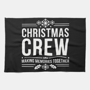 Weihnachts-Crew-Familientreffen Grafik Weihnachten Geschirrtuch