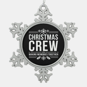 Weihnachts-Crew-Familientreffen Grafik Weihnachten Schneeflocken Zinn-Ornament