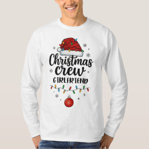 Weihnachts-Crew Freundin Santa Hut passend Chris T-Shirt