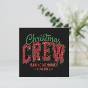 Weihnachts-Crew Glitter-Feiertags-Familien-Matchin Feiertagskarte