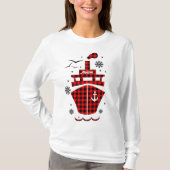 Weihnachts-Crew Karierte Schiff Schiff Urlaub Indi T-Shirt (Vorderseite)