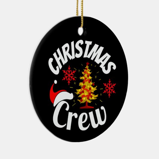 Weihnachts-Crew Keramik Ornament (Rechts)