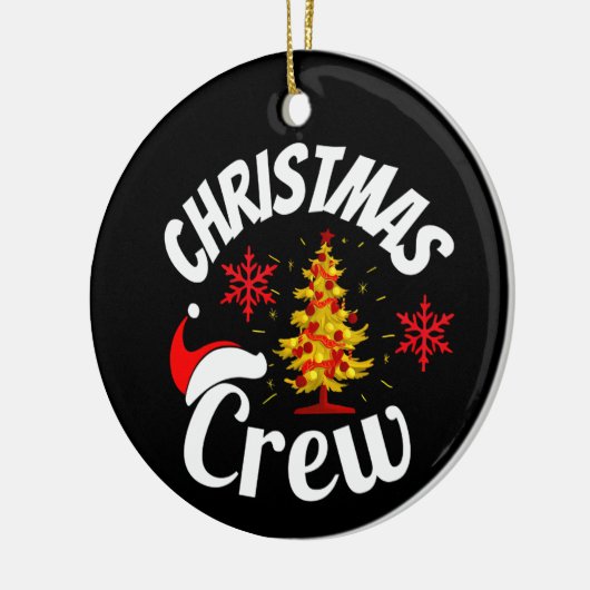 Weihnachts-Crew Keramik Ornament (Links)