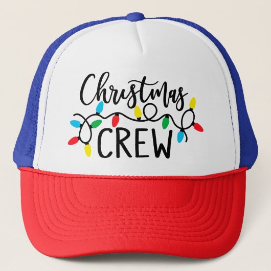 Weihnachts-Crew mit Lichtern-55600 Truckerkappe (Vorderseite)