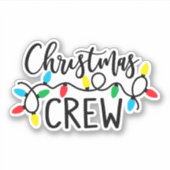 Weihnachts-Crew mit Lichtern Aufkleber (Vorderseite)