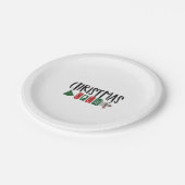 Weihnachts-Crew Pappteller (Schrägansicht)