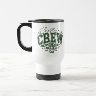 Weihnachts-Crew personalisierter Familienname Reisebecher