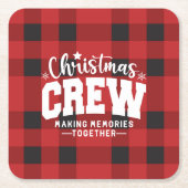 Weihnachts-Crew Rechteckiger Pappuntersetzer (Vorderseite)