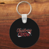 Weihnachts-Crew Red Kariert Matching Family Group  Schlüsselanhänger (Vorderseite)