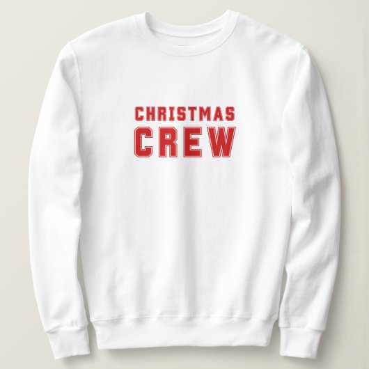 Weihnachts Crew Red Sweater Sweatshirt (Design vorne)