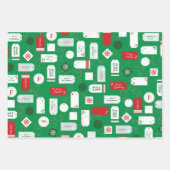 Weihnachts-Crew Sechs Foto Custom Geschenkpapier Set (Vorderseite 2)