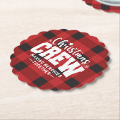 Weihnachts-Crew skallotiert Untersetzer (angewinkelt)