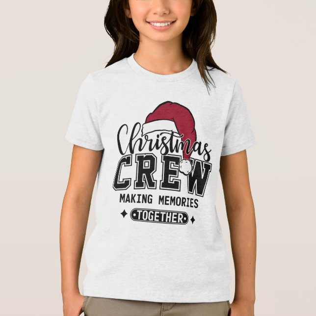 Weihnachts-Crew Tri-Blend Shirt (Vorderseite)