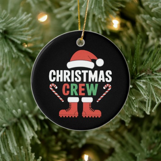 Weihnachts-Crew Weihnachten Weihnachtsfeiertag - F Keramik Ornament (Baum)