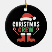 Weihnachts-Crew Weihnachten Weihnachtsfeiertag - F Keramik Ornament (Vorne)