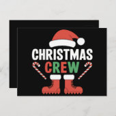 Weihnachts-Crew Weihnachten Weihnachtsfeiertag - F Postkarte (Vorne/Hinten)