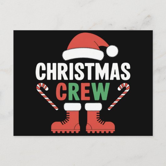 Weihnachts-Crew Weihnachten Weihnachtsfeiertag - F Postkarte (Vorderseite)
