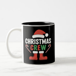 Weihnachts-Crew Weihnachten Weihnachtsfeiertag - F Zweifarbige Tasse