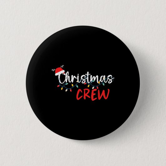 Weihnachts-Crew Weihnachts-Lichter Familie passend Button (Vorderseite)