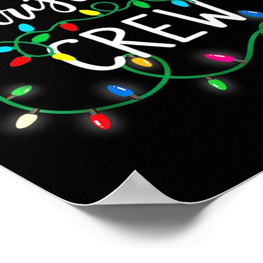 Weihnachts-Crew Weihnachts-Lichter Familie passend Poster (Ecke)