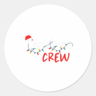 Weihnachts-Crew Weihnachts-Lichter Familie passend Runder Aufkleber