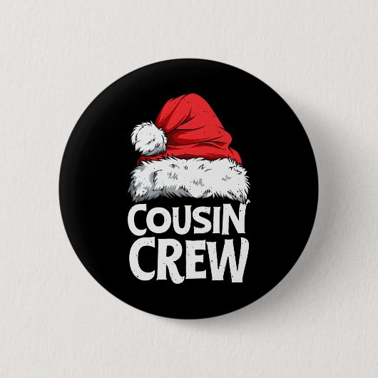 Weihnachts-Crew Weihnachtsfamilie Matching Pajama Button (Vorderseite)