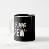 Weihnachts-Crew Weihnachtsfeiertag Zweifarbige Tasse (Vorderseite Links)