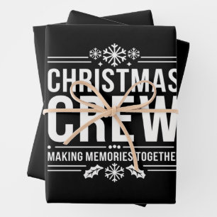 Weihnachts-Crew Wiedersehen Graphic Xmas Holiday Geschenkpapier Set