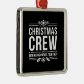 Weihnachts-Crew Wiedersehen Graphic Xmas Holiday Ornament Aus Metall (Rechts)
