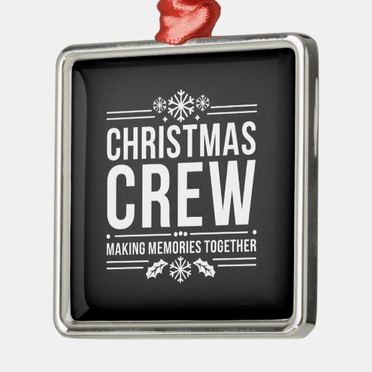 Weihnachts-Crew Wiedersehen Graphic Xmas Holiday Ornament Aus Metall (Links)