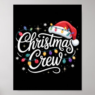 Weihnachts-Crew Xmas-Lichter Familie passende Pyja Poster