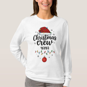 Weihnachts-Crew Yaya Santa Hut passend Weihnachten T-Shirt