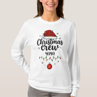 Weihnachts-Crew Yaya Santa Hut passend Weihnachten T-Shirt