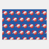 Weihnachts-Cricket-Ball Sport Weihnachtsfest Geschenkpapier Set (Vorderseite 2)