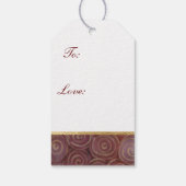 Weihnachts-Crimson und Gold Geschenkanhänger (Rückseite)