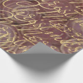 Weihnachts-Crimson und Gold Geschenkpapier (Ecke)